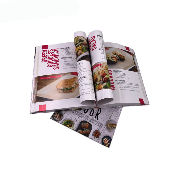 Kochbuch-kundenspezifische Menü-Druckfilm-Laminierung der Taschenbuch-gebundenen Ausgabe