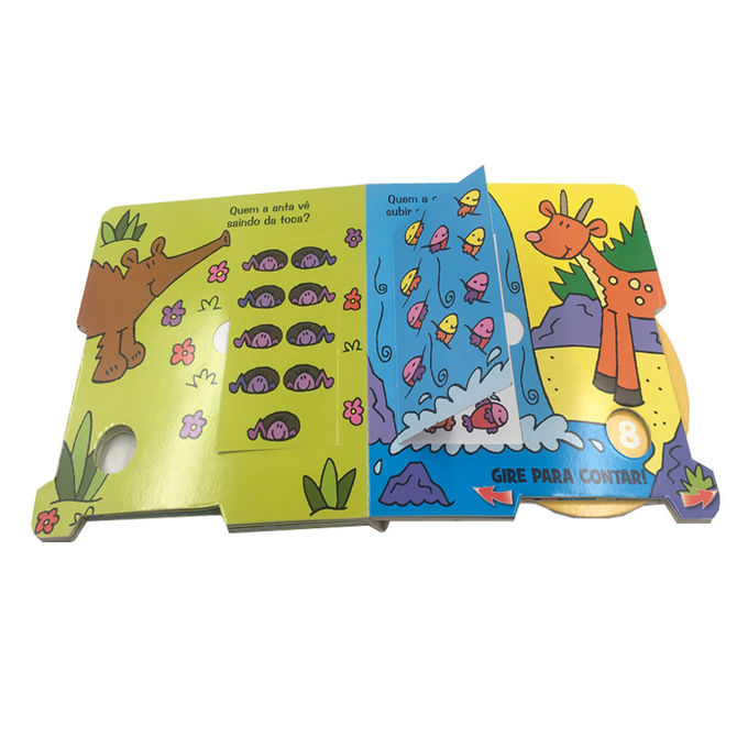 Mattaufzug das Klappen-Brett-Buch mit gestempelschnittener Form/Brettchen bucht für Kleinkinder