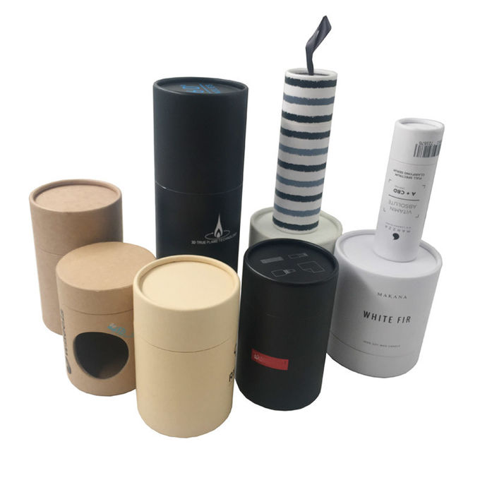 Schwarze runde Papierparfümflasche-Pappröhre-Verpackenkasten mit EVA-Einsatz