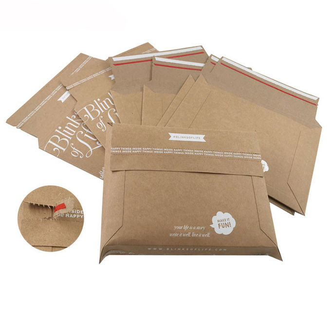 Kundenspezifische Riss-Streifen-Papp-Kraftpapier-Werbungs-Umschlag-Druckservices mit selbstklebendem