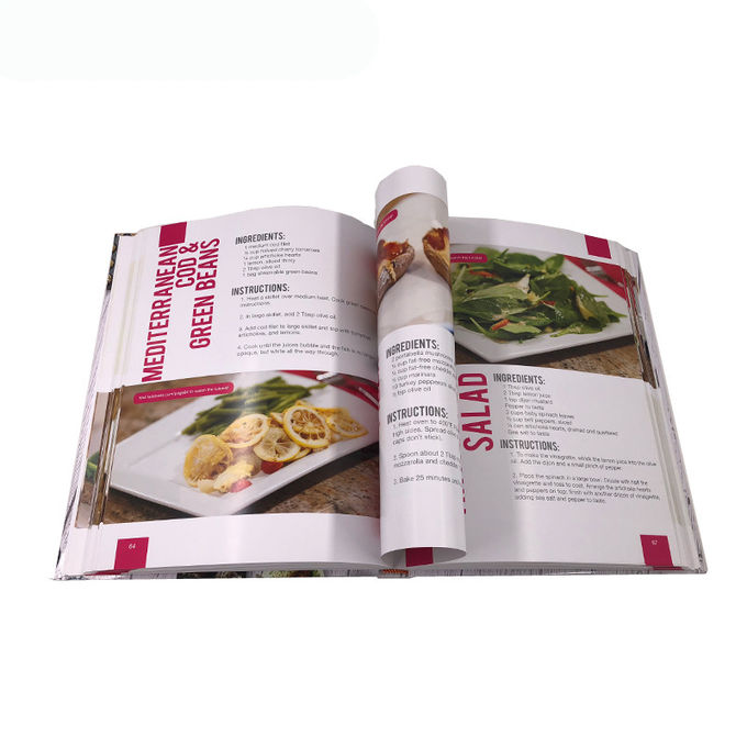 Nahrungsmittelrezept-Kochbuch-Papier-Druckservice-kundengebundener Größe Soem-Service