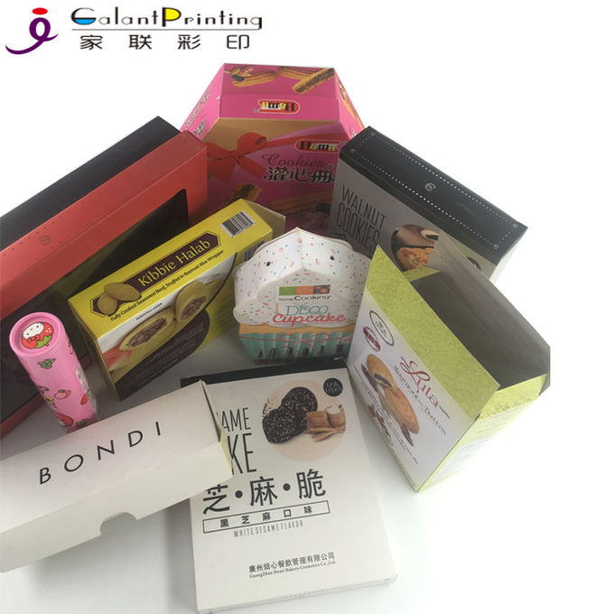 Kundenspezifische farbenreiche Papierdruckservices Buscuits-Verpacken- der Lebensmittelpapierfaltschachtel mit glatter Laminierung