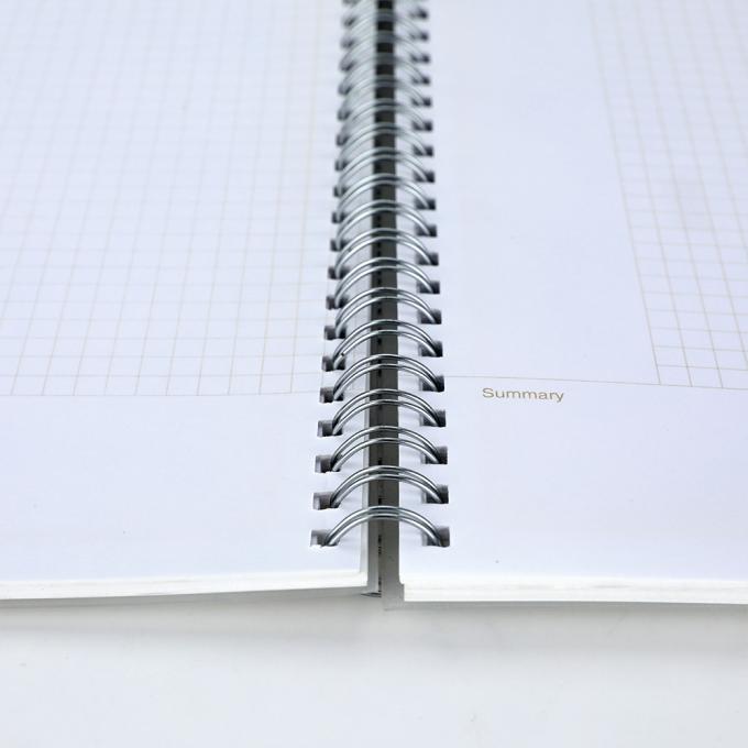 Personalisiertes Logo Breitgewebe Papier Bürostudenten Spiral Schreibbücher mit elastischem Verschluss 7