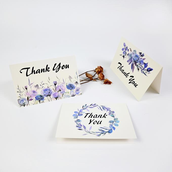 Custom 6 Entwurf von verschiedenen Blumen gedruckten Papier Grußkarte mit Umschlägen und Box 6