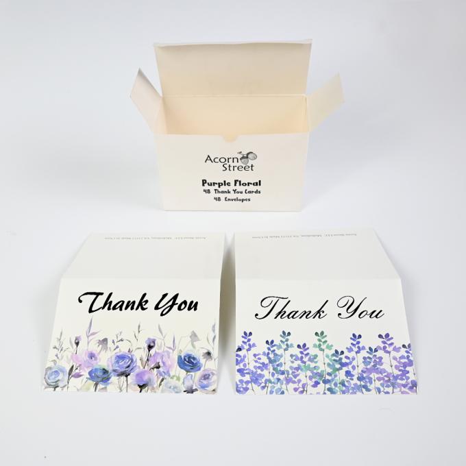 Custom 6 Entwurf von verschiedenen Blumen gedruckten Papier Grußkarte mit Umschlägen und Box 7