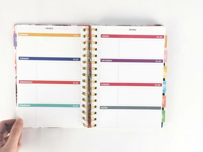 Custom Floral A5 Offset Papier Komposition Spiral Notizbuch mit 40-80 Innenseiten 5