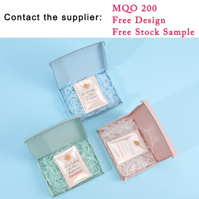 Custom E-Commerce Mailer Box Set mit Dankeskarte Gewebepapier und Aufkleber recycelbar 6