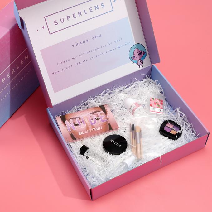 Custom Farbboxen Logo Verpackung Karton Druck Öko-Kleidung Kosmetik Flat Versand Mailer Box 8