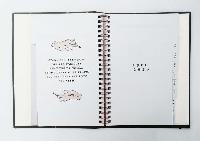 Hide Spiral Hardcover Notizbuch Druck Wochenplaner mit 80 Blättern Innenseiten 3