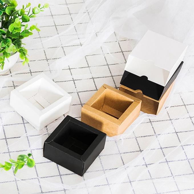 Custom Logo recycelbare schwarze Kraft Geschenkverpackung Karton für Hochzeitsgeschenk 8