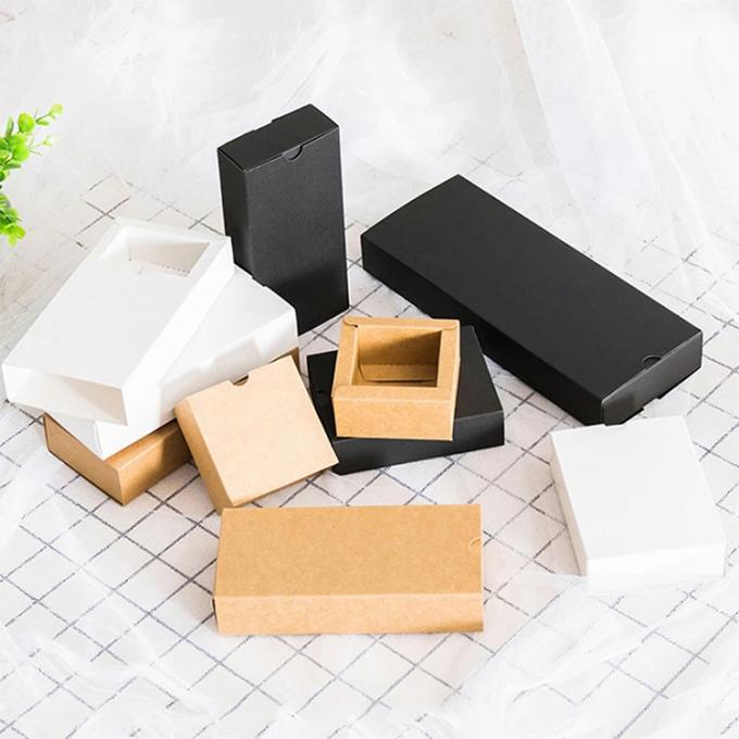 Custom Logo recycelbare schwarze Kraft Geschenkverpackung Karton für Hochzeitsgeschenk 7