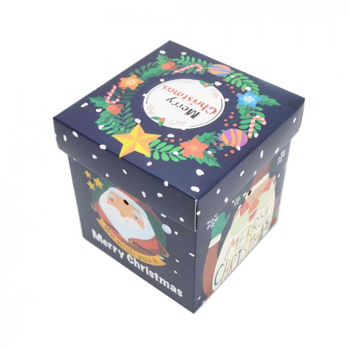 Weihnachtsgeschenkbox mit Deckel aus beschichtetem Papier in individueller Größe für Geschenkverpackungen 6