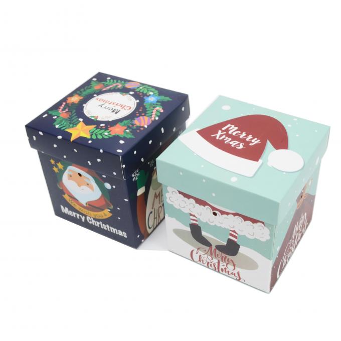 Weihnachtsgeschenkbox mit Deckel aus beschichtetem Papier in individueller Größe für Geschenkverpackungen 5