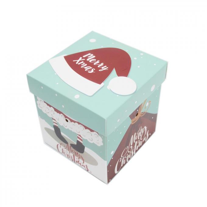 Weihnachtsgeschenkbox mit Deckel aus beschichtetem Papier in individueller Größe für Geschenkverpackungen 7