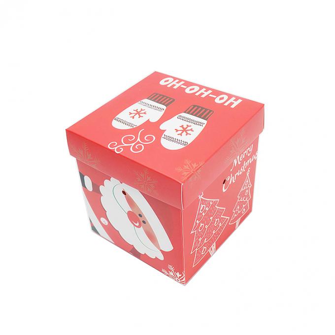 Weihnachtsgeschenkbox mit Deckel aus beschichtetem Papier in individueller Größe für Geschenkverpackungen 11