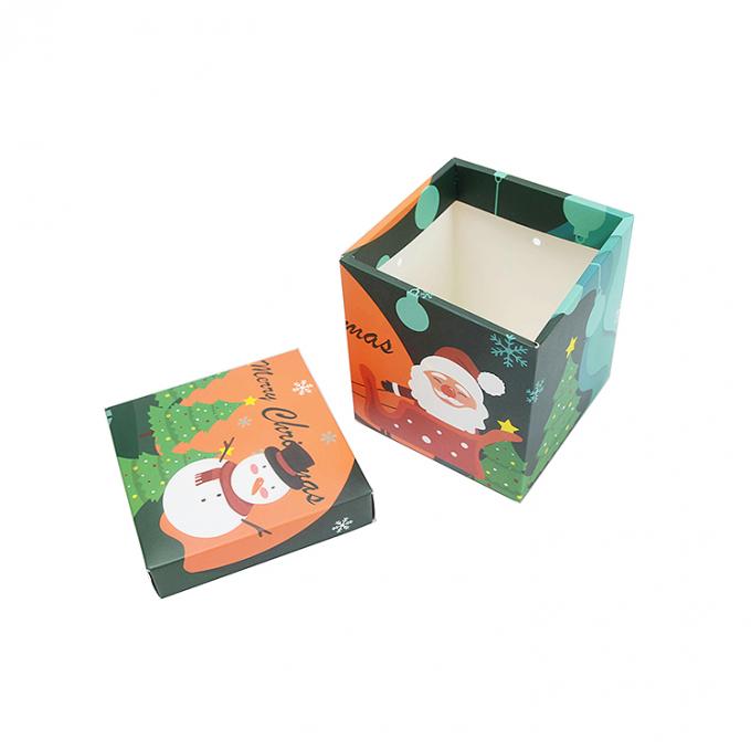 Weihnachtsgeschenkbox mit Deckel aus beschichtetem Papier in individueller Größe für Geschenkverpackungen 12