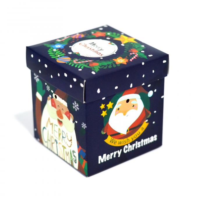 Weihnachtsgeschenkbox mit Deckel aus beschichtetem Papier in individueller Größe für Geschenkverpackungen 13