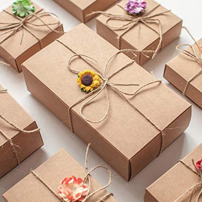 CMYK Custom Logo Süßigkeiten Geschenkverpackung Braune Schublade Kraftpapierbox Für Festival-Token 6