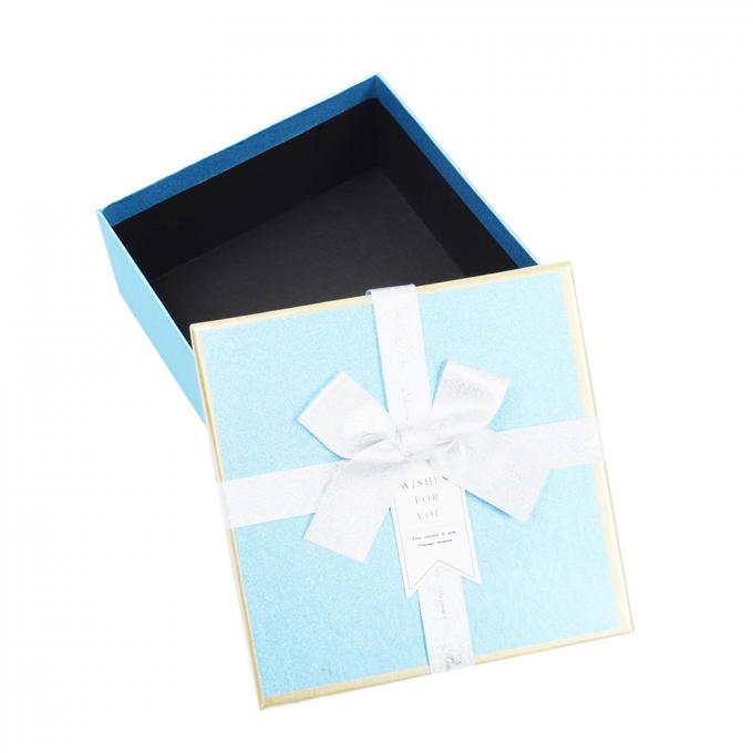 Kundenspezifisches Logo Farbiges CMYK Karton Papier Geschenkbox Verpackung mit Bandbogen 11