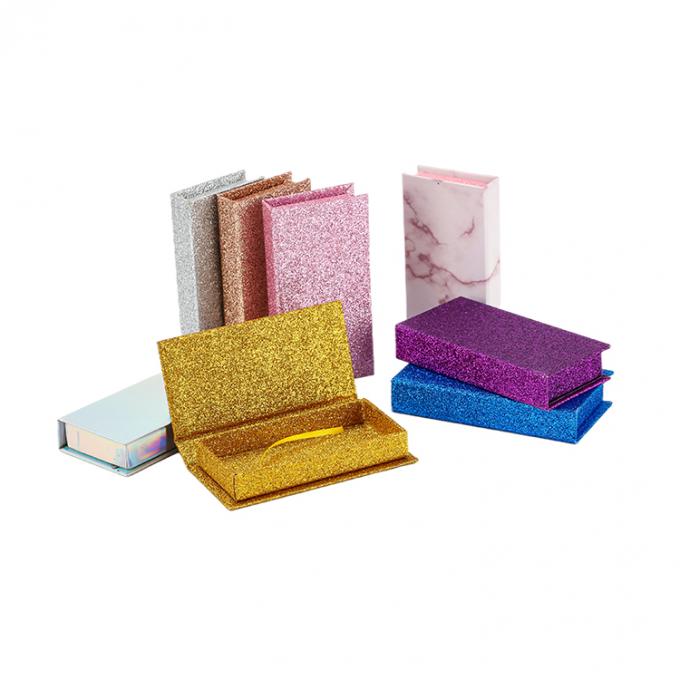 CMYK Custom Marmor gedruckte nicht-toxische leere falsche Wimpern Verpackungskiste für Wimpern 5
