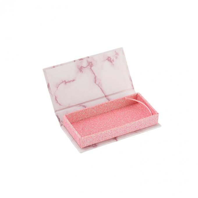 CMYK Custom Marmor gedruckte nicht-toxische leere falsche Wimpern Verpackungskiste für Wimpern 0