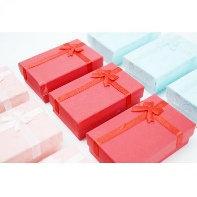 Tag der Mutter Papierverpackung Geschenkbox mit süßen großen rosa Band Bogen kundenspezifischer Druckschnitt 5