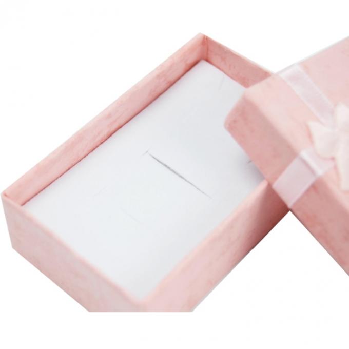 Tag der Mutter Papierverpackung Geschenkbox mit süßen großen rosa Band Bogen kundenspezifischer Druckschnitt 10