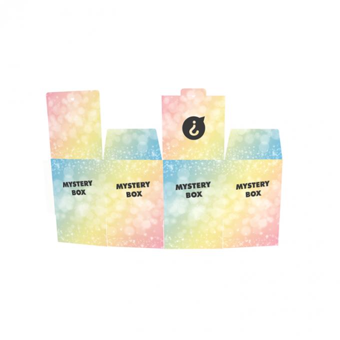 Custom Logo beschichtet Papier Farbdruck Überraschung Geschenkverpackung Klappbare Mystery Box 5
