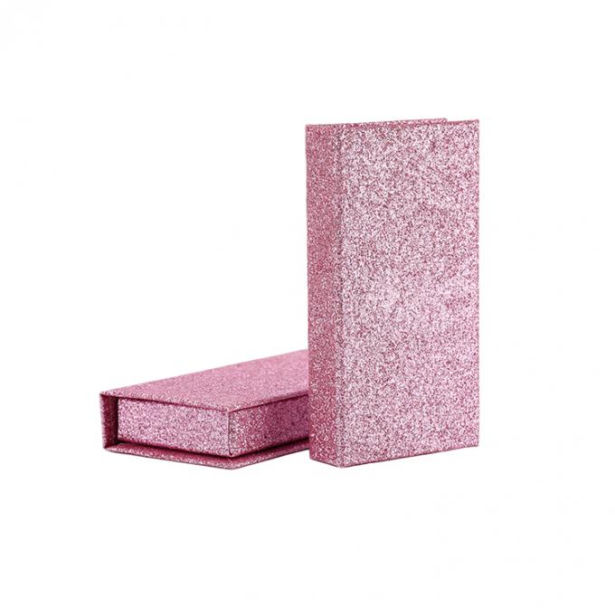 Custom Logo Pink Glitter Falsche Wimpern Einzelhandel Standbox mit Kartonstruktur 3