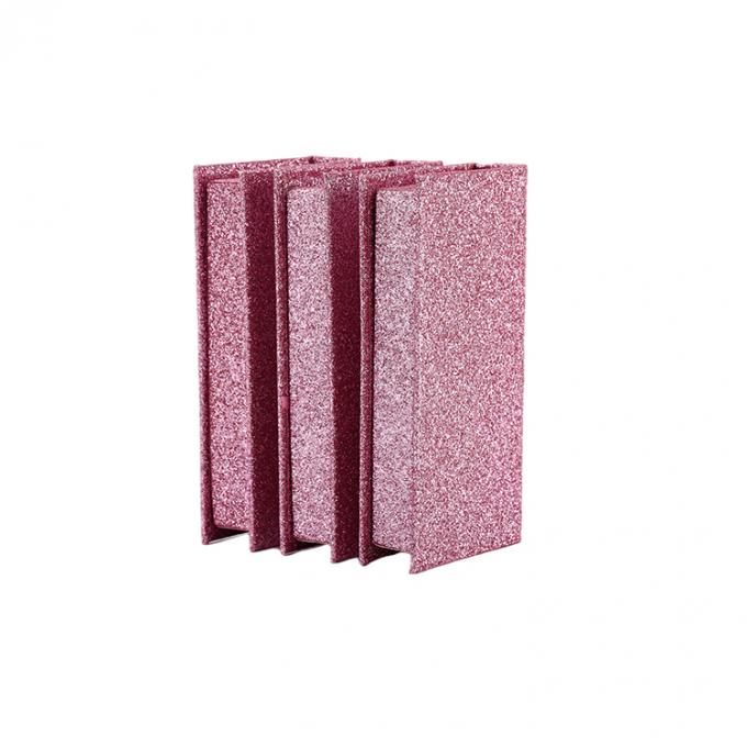 Custom Logo Pink Glitter Falsche Wimpern Einzelhandel Standbox mit Kartonstruktur 1