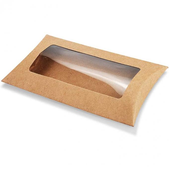 Durchsichtige Fenster-Cookie-Kissenbox Verpackung mit individuellem Design und schwerem Kraftpapier 3