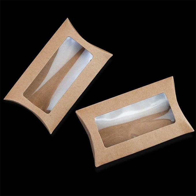 Durchsichtige Fenster-Cookie-Kissenbox Verpackung mit individuellem Design und schwerem Kraftpapier 4