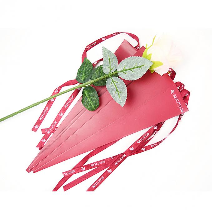 Einfach lange Stammrosen Box 42cm x 60cm Papierblumen Verpackungskiste zum Valentinstag 0