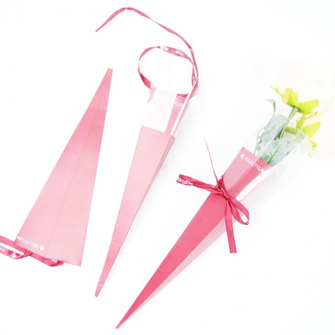 Einfach lange Stammrosen Box 42cm x 60cm Papierblumen Verpackungskiste zum Valentinstag 2
