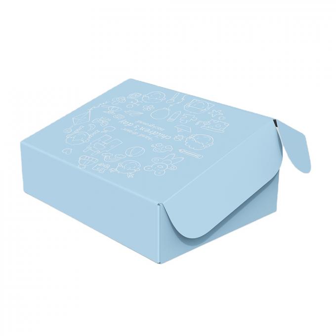 Aufkleber Langlebiger Druck auf Maß Flugzeugpapier Versandbox Verpackung Geschenk gewölbt recycelt Blau Mailerbox 8