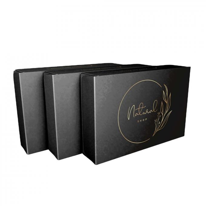 Custom Logo Schwarze große Ordner für Kleidung und Schuhe Verpackungsbox 10
