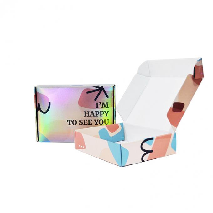 Benutzerdefiniertes Logo Vollfarben-Druckboxen Wellpappe-Literatur-Mailerboxen 7