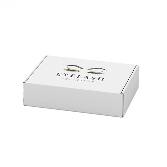 CMYK-gedruckte Wellkarton-Mailer-Box für benutzerdefinierte Gold-Logo-Wimpernkosmetik 7