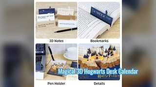 Hogwarts Castle 3D Kalender Notizblock Schreibtisch Dekor Geschenk