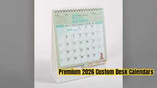 Benutzerdefinierter Tischkalender 2026 mit Premium-Folienprägung