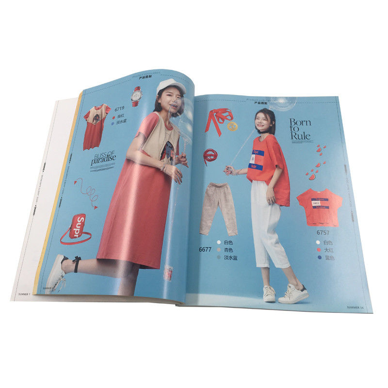 Fashion  A4  Magazine Printing Services / Perfect Bound Brochure Printing