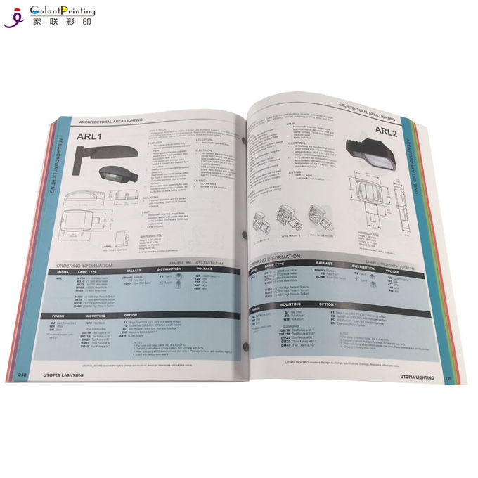 Katalog-Druckservice-farbenreiches Broschüren-Drucken der perfekten Bindung Papiereinbandes